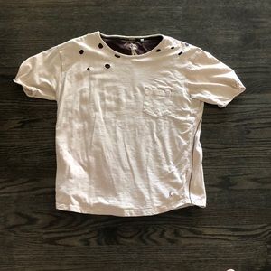 Ring spun ripped T shirt (large)